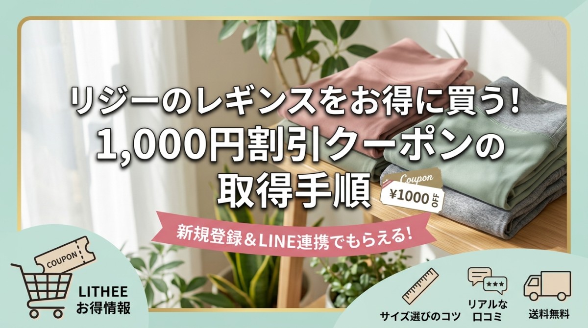リジーのレギンスをお得に買う!1,000円割引クーポンの取得手順