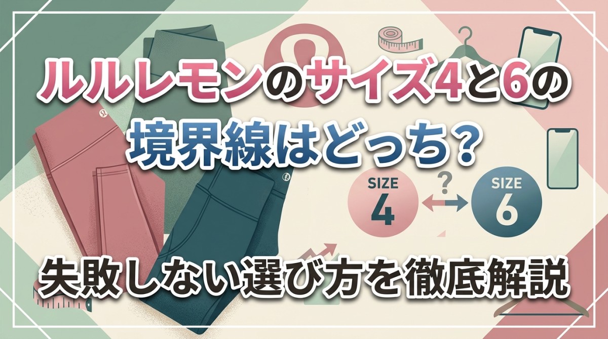 ルルレモンのサイズ4と6の境界線はどっち?失敗しない選び方を徹底解説